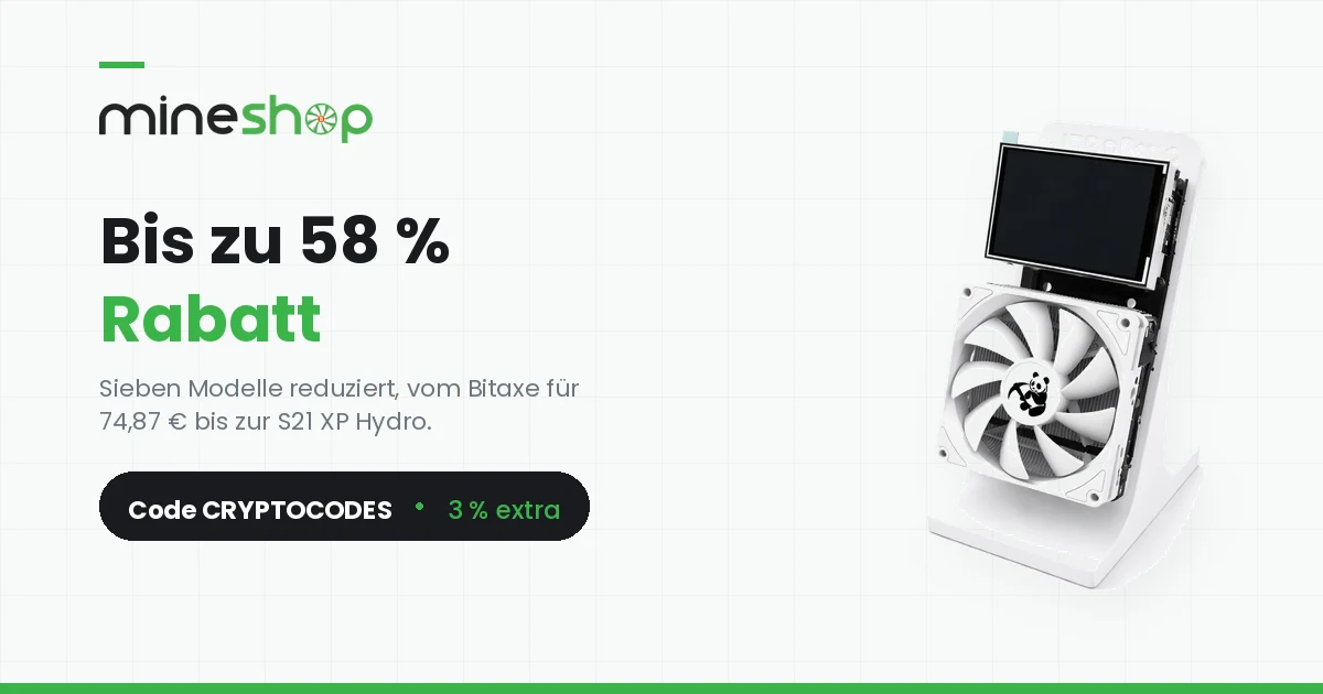 Artikelbild für: MineShop-Sale: bis zu 58 % Rabatt mit Code CRYPTOCODES
